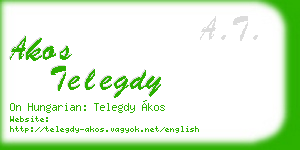 akos telegdy business card